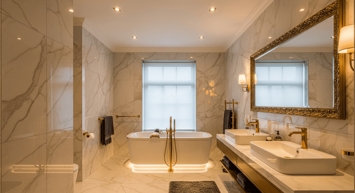 Luxury bathroom tile remodel
